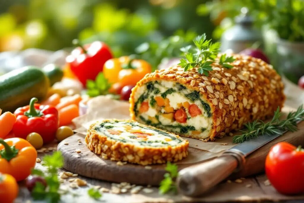 Cette terrine provençale est ma recette fraîche de l’été : sans gluten et pleine de légumes du jardin.jpg